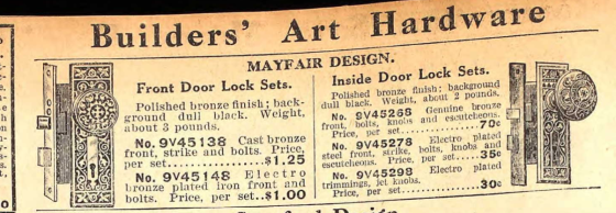 Mayfair design hardware 1915 Gen Merch catalog