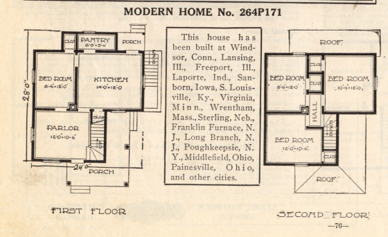 Sears No 171 floor plan 1914